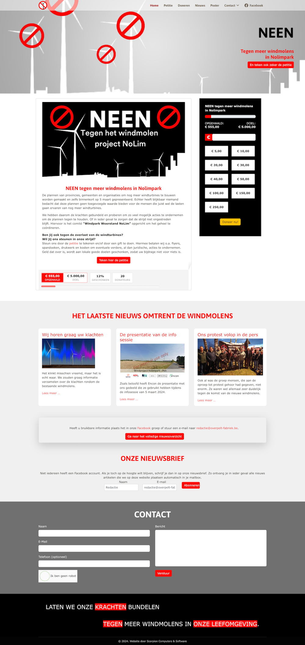 Geen Windmolens in Nolim Park