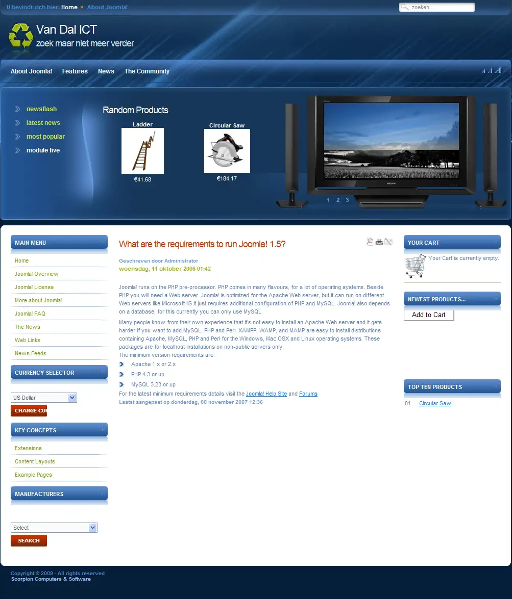 Screenshot Van Dal ICT